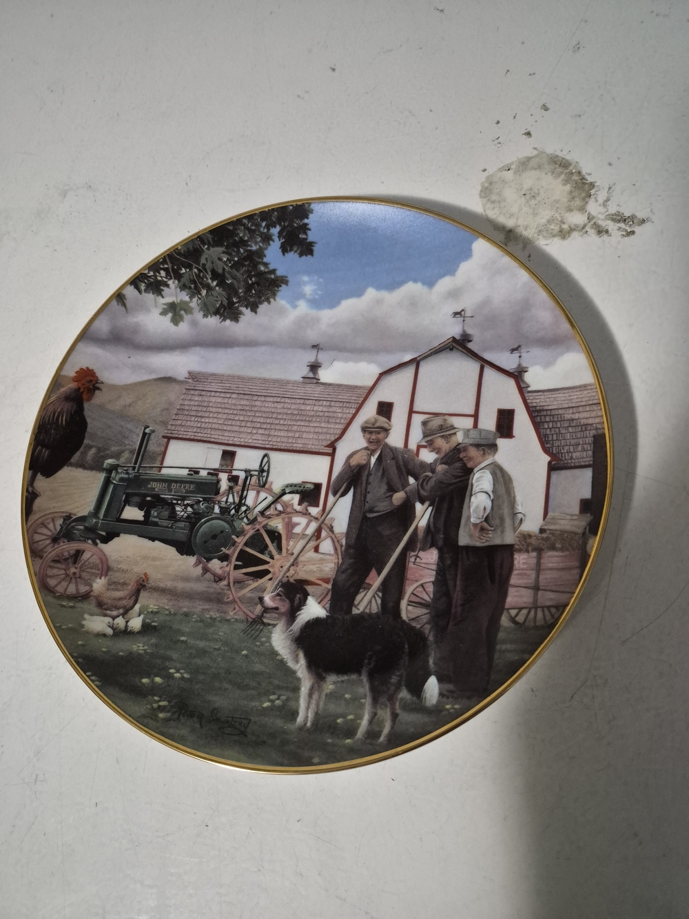 2 john deere collector plates